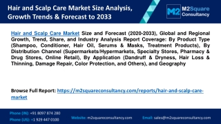 Hair And Scalp Care Market Size Analysis, Growth Trends & Forecast to 2033