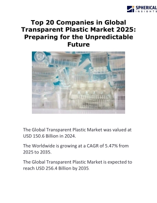 Global Transparent Plastic Market ppt
