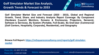 Golf Simulator Market Size Analysis, Growth Trends & Forecast to 2033