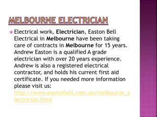 Melbourne electrician