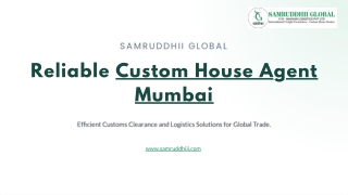 Samruddhii Global Expert Custom House Agent (CHA) Services in Mumbai