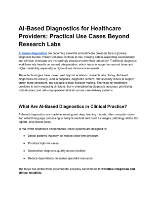 AI-Based Diagnostics for Healthcare Providers _ Hiteshi Infotech