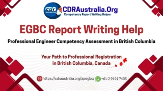 EGBC Report Writing Help in British Columbia, Canada