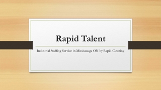 Industrial Staffing Service in Mississauga ON by Rapid Cleaning