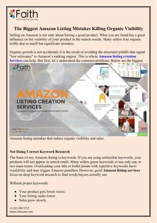The Biggest Amazon Listing Mistakes Killing Organic Visibility