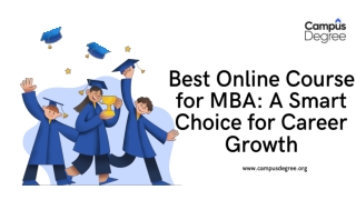 Best Online Course for MBA A Smart Choice for Career Growth