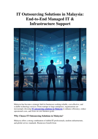 IT Outsourcing Solutions in Malaysia End-to-End Managed IT & Infrastructure Support