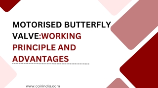 Motorised Butterfly Valve: Working Principle and Advantages