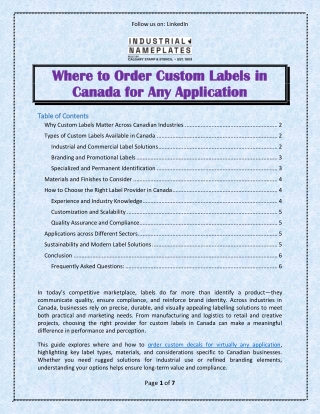 Where to Order Custom Labels for Any Application