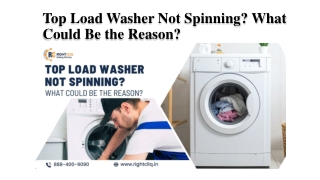 Top Load Washer Not Spinning What Could Be the Reason