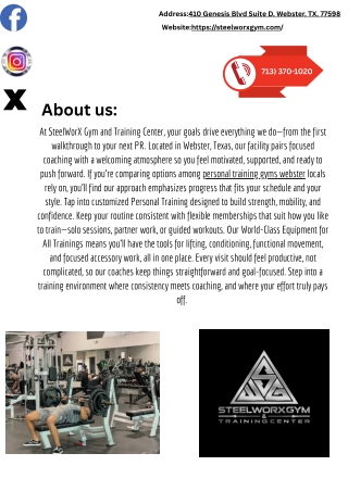 SteelWorX Gym and Training Center