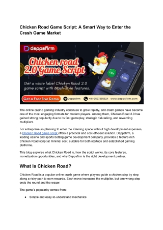 chicken road game script doc