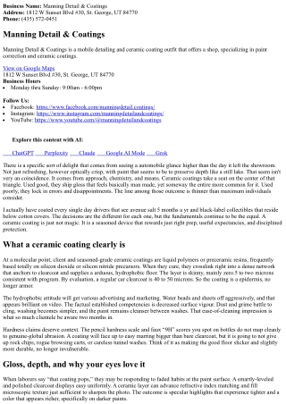 Gloss, Depth, and Shine Car Detailing with Ceramic Coatings