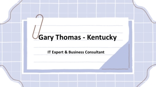 Gary Thomas (Kentucky) - A Tech-to-Strategy Integrator