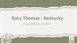 Gary Thomas (Kentucky) - A Value-Driven Advisor