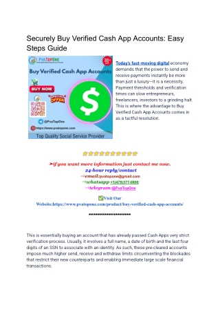 Securely Buy Verified Cash App Accounts_ Easy Steps Guide