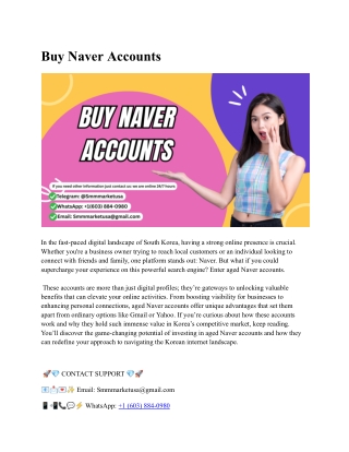 A Comprehensive Guide to Buying Old Naver Account ...
