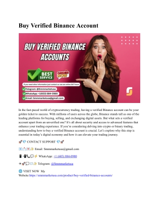 Buying Verified Binance Accounts_ What You Need to Know