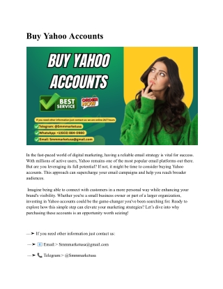 How to Buy Old Yahoo Accounts for Boosting Your Online ...