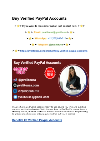 Buy Verified PayPal Accounts