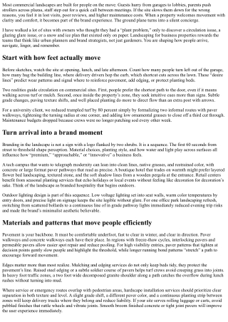 Business Property Landscaping: Designing for Foot Traffic and Branding