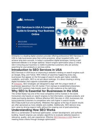 SEO Services in USA