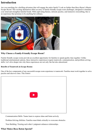 Escape the Ordinary: Explore Family-Friendly Challenges at Boca Raton's Master E