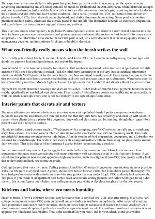 Home Painters Ypsilanti: Eco-Friendly Paint Options That Job