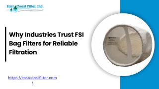 Why Industries Trust FSI Bag Filters for Reliable Filtration