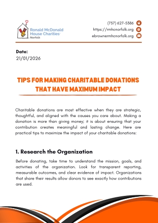 Smart Approaches to Charitable Donations for Lasting Social Impact