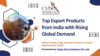 Export Products from India with Rising Global Demand