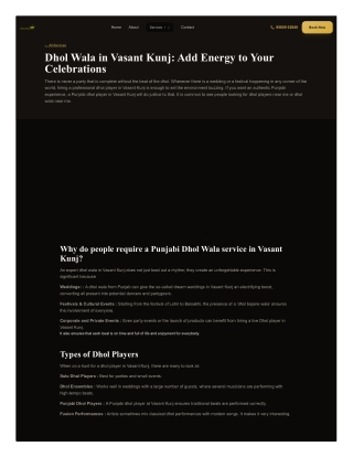 Dhol Wala in Vasant Kunj: Add Energy to Your Celebrations