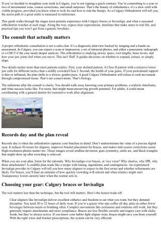 Braces Journey: Calgary Orthodontist’s Milestones to Watch