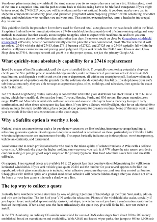 Fast-Track 27416 Windshield Replacement: Choose a Safelite Alternative