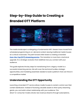 Step-by-Step Guide to Creating a Branded OTT Platform