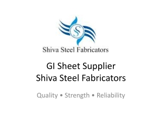 GI Sheet Supplier