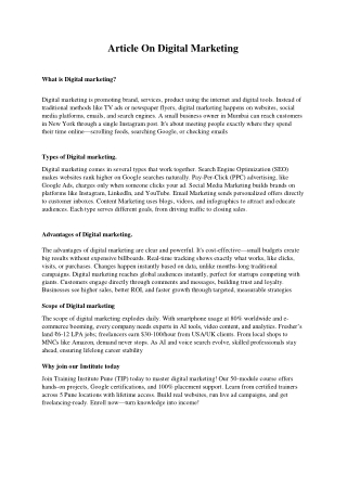 All About of Digital Marketing