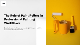 The Role of Paint Rollers in Professional Painting Workflows