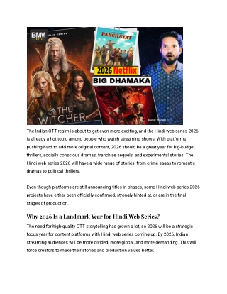Upcoming Hindi Web Series 2026_ Complete Guide to What’s Coming Next