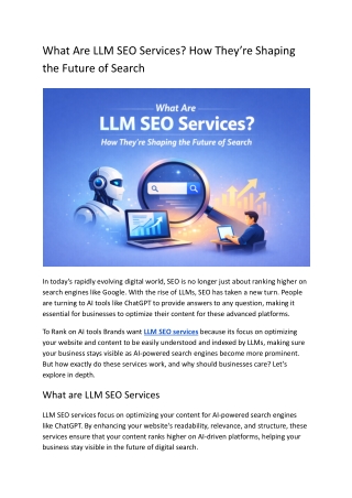 What Are LLM SEO Services_ How They’re Shaping the Future of Search