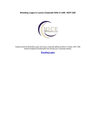Branding Logos & Luxury Corporate Gifts in UAE | NCP UAE