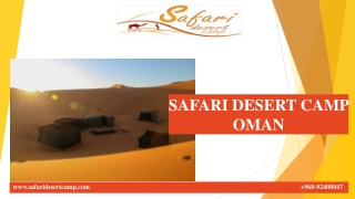 SAFARI DESERT CAMP OMAN