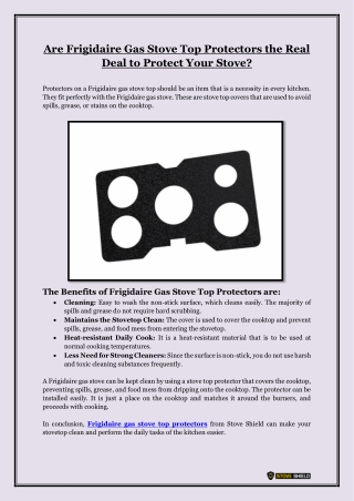 Are Frigidaire Gas Stove Top Protectors the Real Deal to Protect Your Stove?