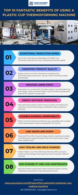 Top 10 Fantastic Benefits of Using a Plastic Cup Thermoforming Machine [Infographic]