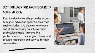 Best Colleges For Architecture In South Africa