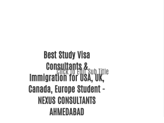 Start your study abroad journey with Nexus Consultants!