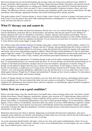 At Home IV Therapy: Safety Tips and What to Expect