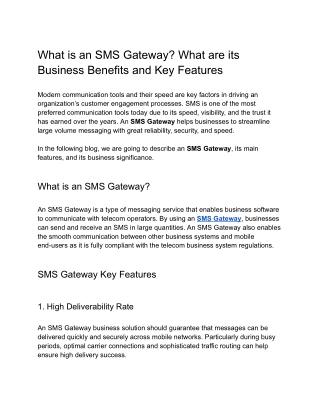 What Is an SMS Gateway_ Key Features and Business Benefits Explained