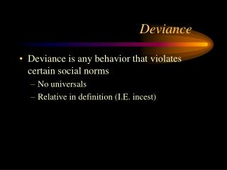 all deviance is relative all deviance is relative