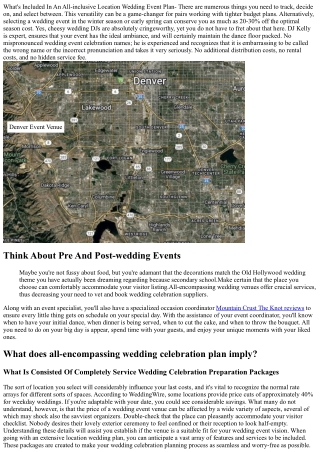 How To Produce Wedding Plans And Why It Is Essential For Resorts